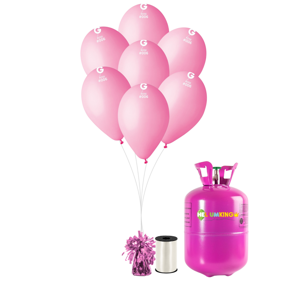 HeliumKing Helium párty set s růžovými balónky 30 ks