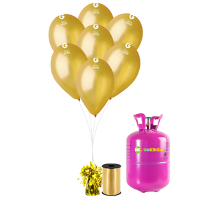 HeliumKing Helium párty set se zlatými balónky 50 ks