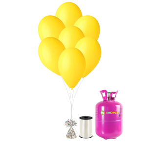 HeliumKing Helium párty set se žlutými balónky 30 ks