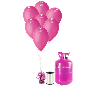 HeliumKing Helium párty set s balónky fuchsia 20 ks