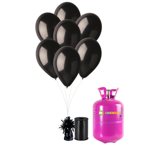 HeliumKing Helium párty set s černými balónky 20 ks