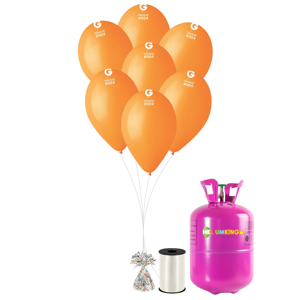 HeliumKing Helium párty set s oranžovými balónky 50 ks