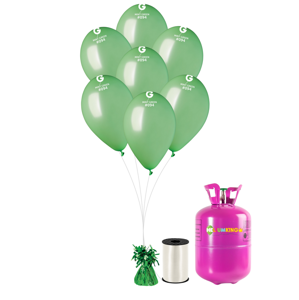 HeliumKing Helium párty set se zelenými balónky 20 ks