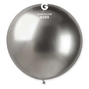 Gemar Kulatý chromový balónek SHINY 80 cm stříbrný