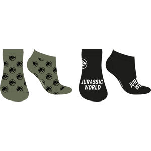 EPlus Sada 2 párů dětských ponožek - Jurassic World Velikost ponožek: 27-30