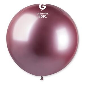 Gemar Kulatý chromový balónek SHINY růžový 80 cm