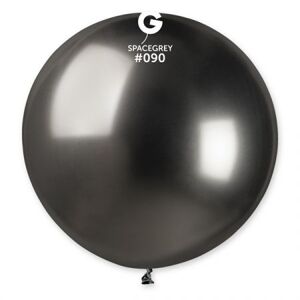 Gemar Kulatý chromový balónek SHINY šedý 80 cm