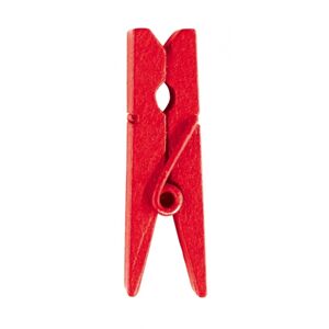 Santex Dřevěné kolíčky - jednobarevné 24 ks Barva: Červená