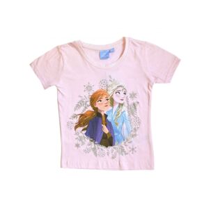 Setino Dětské triko s krátkým rukávem - Frozen světle růžové Velikost - děti: 140