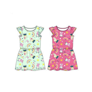 Setino Dívčí šaty - Peppa prasátko, zelené Velikost - děti: 104