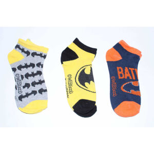 Setino Kotníkové ponožky - Batman žluté, 3 ks Velikost ponožek: 23-26