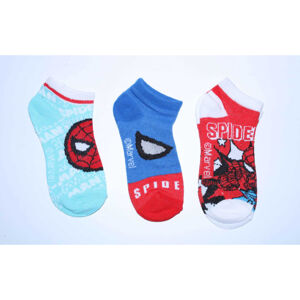 Setino Kotníkové ponožky - Spiderman, modré 3 ks Velikost ponožek: 31-34