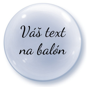 Personal Balón s textem - Průhledný