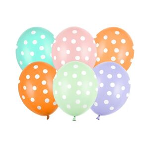 PartyDeco Tečkovaný balonek - barevný