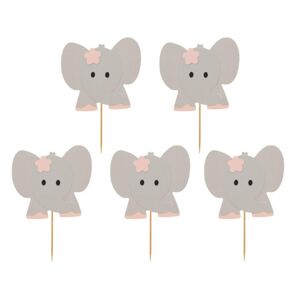 Godan Ozdoby na cupcakes - Růžové sloníky