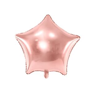 PartyDeco Fóliový balón - Hvězda, růžovo-zlatá 70 cm