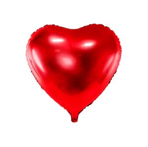 PartyDeco Fóliový balón - Srdce, červené 61 cm
