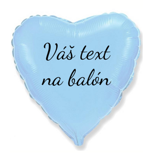 Personal Fóliový balón s textem - Světle modré srdce 45 cm
