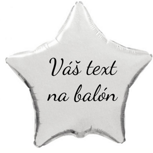 Personal Fóliový balón s textem - Stříbrná hvězda 45 cm