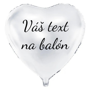 Personal Fóliový balón s textem - Bílé srdce 61 cm