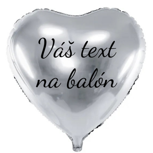 Personal Fóliový balón s textem - Stříbrné srdce 61 cm