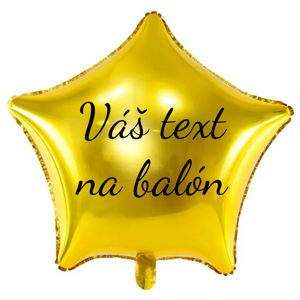 Personal Fóliový balón s textem - Zlatá hvězda 70 cm