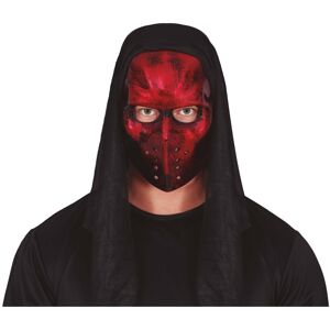 Guirca Hokejová maska - červená s kapucí