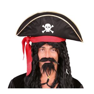 Guirca Pirátský klobouk s červenou stuhou