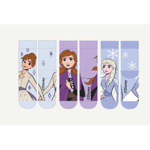 Setino Sada 3 párů dětských ponožek - Frozen, Elsa a Anna Velikost ponožek: 23-26