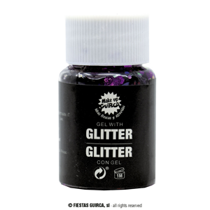 Guirca Gel s flitry - fialový