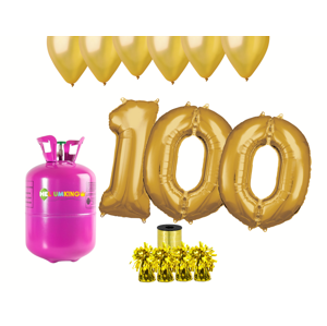 HeliumKing Hélium párty set na 100. narodeniny so zlatými balónmi