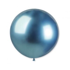 Gemar Kulatý chromový balónek SHINY modrý 80 cm