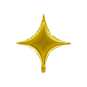 PartyDeco Fóliový balón - Hvězda, zlatá 45 cm