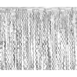 Godan Párty závěs - Metalická stříbrná 100 x 200 cm