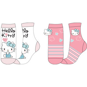 EPlus Sada 2 párů dětských ponožek - Hello Kitty Velikost ponožek: 23-26