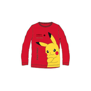 Setino Tričko s dlouhým rukávem - Pokémon, červené Velikost - děti: 150