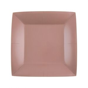Santex Papierové taniere štvorcové - jednofarebné 18 x 18 cm Barva: ružovo-zlatá