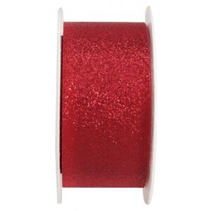Santex Glitrované stuhy 30 mm Barva: Červená