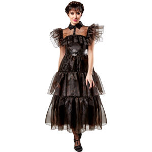 Rubies Dámský kostým - Wednesday černé šaty Velikost - dospělý: S