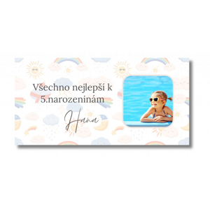 Personal Narozeninový banner s fotkou - Cute weather Rozmer banner: 130 x 65 cm