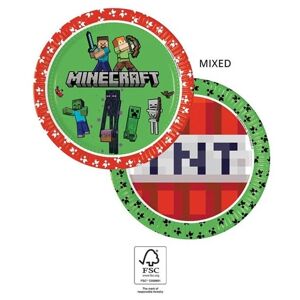 Procos Papírové talíře Minecraft 23cm 8ks