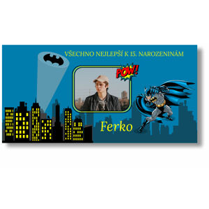 Personal Narozeninový banner s fotkou - Batman Rozmer banner: 130 x 260 cm