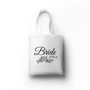 Personal Plátěná taška s potiskem - Bride Barva: Bílá