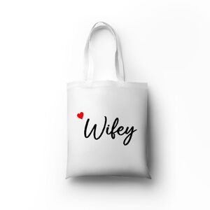 Personal Plátěná taška s potiskem - Wifey Barva: Bílá