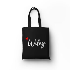 Personal Plátěná taška s potiskem - Wifey Barva: Černá