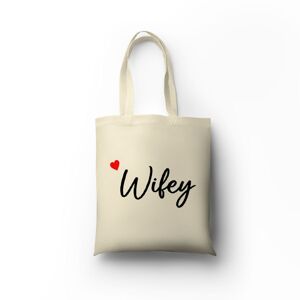 Personal Plátěná taška s potiskem - Wifey Barva: natural