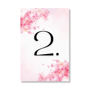 Personal Číslo stolu - Růžové květiny Počet kusů: od 1 ks do 10 ks