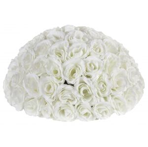 Santex Dekorace na stůl - Bílé růže Ø 40 cm