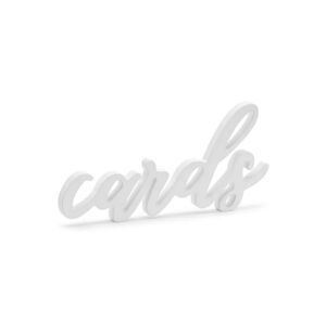 PartyDeco Dřevěný nápis - Cards 20 x 10 cm