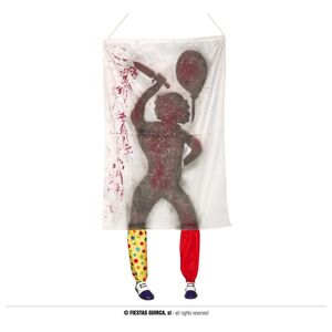 Guirca Visící dekorace - Stín klauna s botami 185 x 100 cm